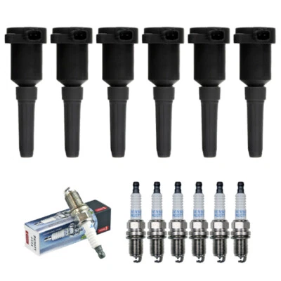 Новый набор из 6 катушек зажигания и свечи зажигания Denso для Jaguar XJ6 XJR XJS Vanden Plas - Изображение 1 из 4