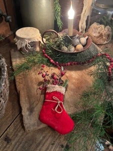 Primitive Grubby Santa Stocking Peg Hanger Christmas Bowl Filler Style #4 - Picture 1 of 12