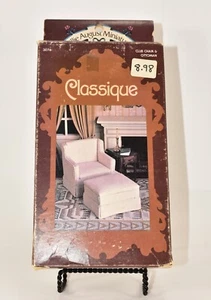 Millie August Miniatures Classique Club Chair & Ottoman 3076 Doll Furniture - Picture 1 of 10