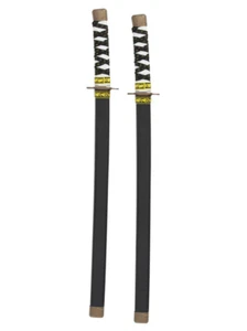 2x Ninja Épée Enfants Accessoire Déguisement Jouet Plastique Arme Art Martial - Picture 1 of 1
