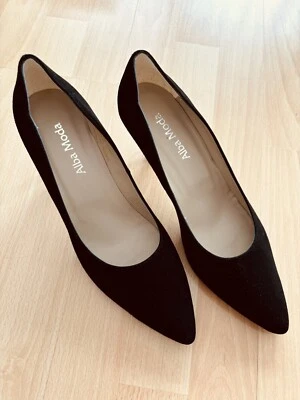 Alba Moda Damen Pumps High Heels Schuhe, Leder,schwarz, Größe:41. Neu. - Bild 1 von 3