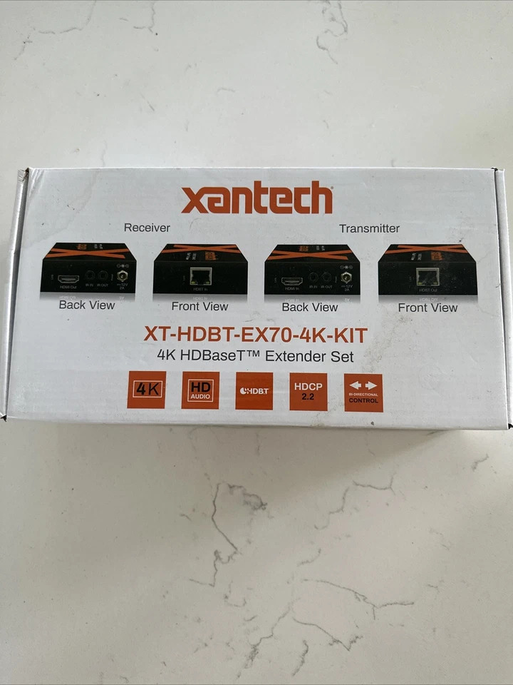 Transmissor e receptor Xantech XT-HDBT-EX70-4K-KIT HDBaseT 4K - Imagem 1 de 1