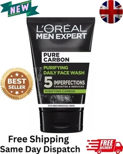 L'Oréal Paris Men Expert Face Wash Pure Charcoal 100 ml Pack of 1 Blackhead | UK - Picture 1 of 6