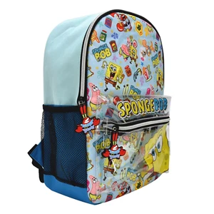 Official SpongeBob SquarePants Core Backpack Rucksack Large Nylon Printed Nickel - Picture 1 of 3
