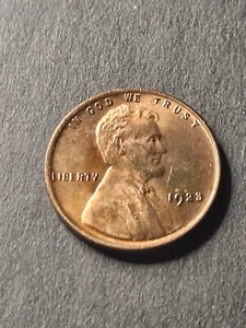 1923 LINCOLN CENT PRISTINE GEM RED BU Blazing UNC Wheat Penny - Picture 1 of 3