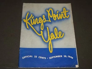 1946 SEPTEMBER 28 KINGS POINT VS. YALE OFFICIAL FOOTBALL PROGRAM - II 3071 - Picture 1 of 7
