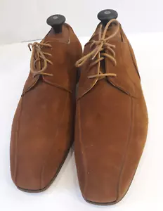 Moreschi Men's Suede Shoes, size 9.5, Umber color - Made in Italy - Picture 1 of 9