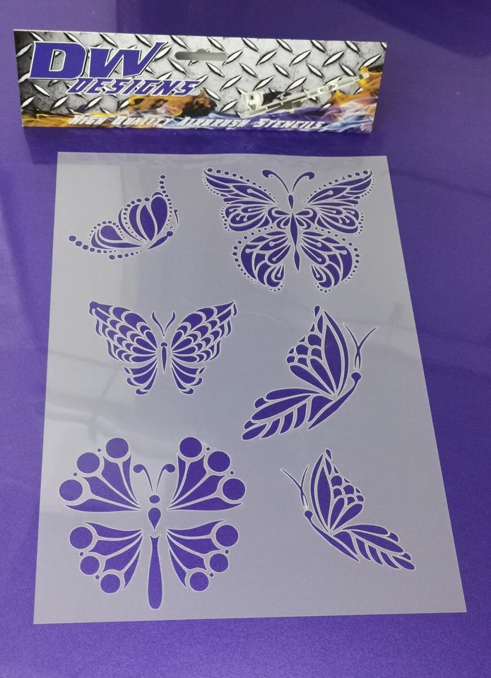 butterfly multi silhouette mylar art craft airbrushing stencil - Image 1 of 1