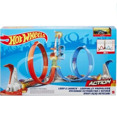 TOYS ONE Mattel Hot Wheels Loop Launch Lancio nel Vuoto 80 cm