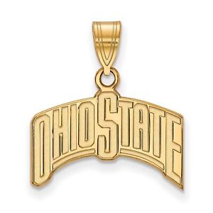 Pendentif charme nom d'école Ohio State University Buckeyes plaqué or argent