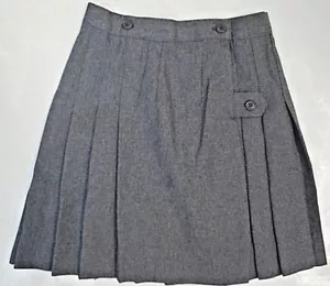 Girls R/K Dark Gray Kilt Pleat Uniform Skirt Sizes 6 - 18 1/2 - Picture 1 of 7