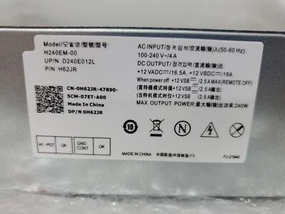 Dell Optiplex 240W Power Supply replacement for optiplex 7040 3040 5040 (New) - Image 1 of 4