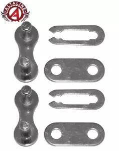 2 (TWO) KMC Multispeed Bicycle Master Links Single 1 Speed Quick Connect Chrome. - Picture 1 of 1