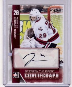 JUSTIN NICHOLS 13/14 ITG BTP Between Pipes Goaliegraph Rookie Auto Autograph #JN - Picture 1 of 1