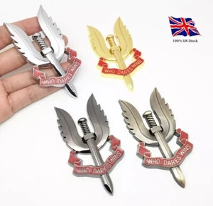 British Army Special Air Service SAS Metal Car Badge Sticker - Picture 1 of 7