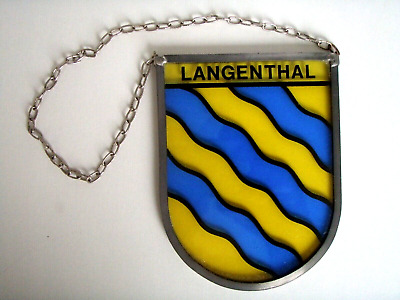 Langenthal, Switzerland, Stained Glass Town Coat Of Arms, Wappen, Insignia • 67.18$