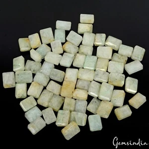 1000 Ct/64 Pcs Natural Yellow Green Aquamarine Beryl Loose Emerald Cut Gemstones - Picture 1 of 9