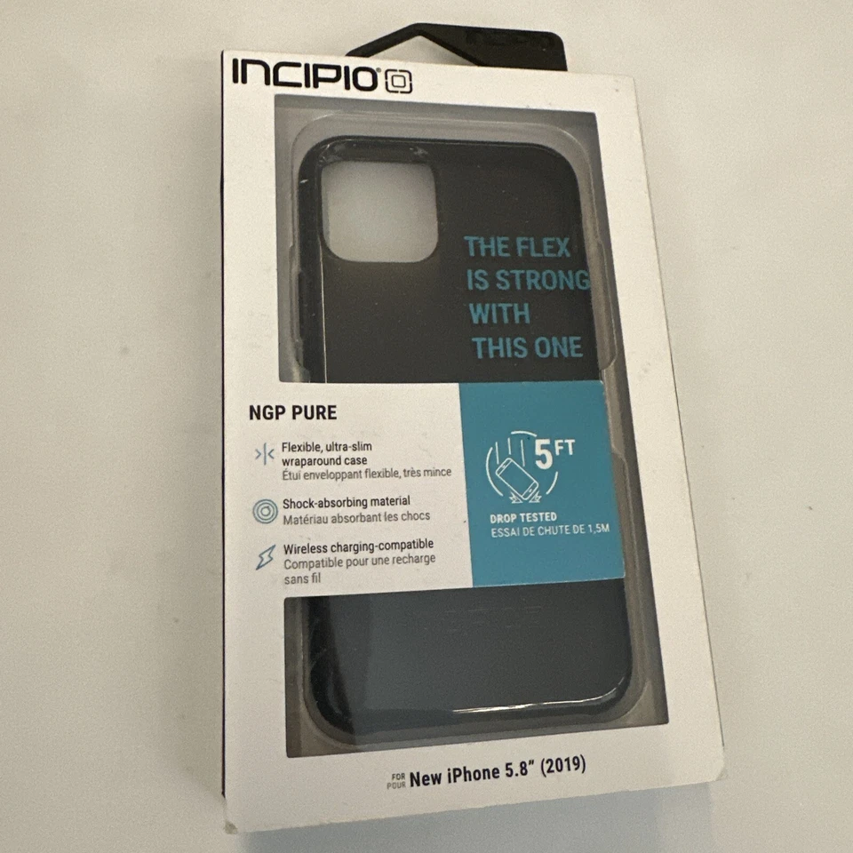 INCIPIO NGP PURE CASE FOR IPHONE 11 Pro Only 5.8”2019 Flex 5ft Drop Smoke Black - Image 1 of 4