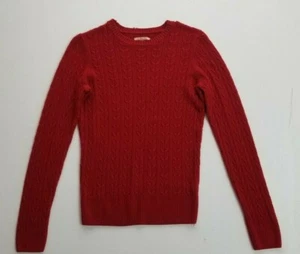 G.H. Bass & Co. Damen Pullover rot Zopfmuster 100% Acryl, Größe: Small - Bild 1 von 11