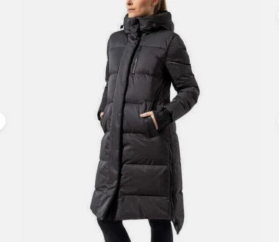 MPG Mujer Maxi Plumón Puffer Chaqueta Abrigo Parka (NEGRO, GRANDE) LIGERAMENTE USADO Foto 1 de 4