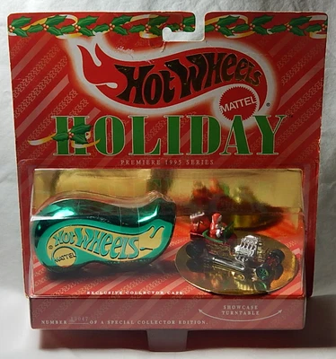 T-Bucket Hot Wheels Estreno de Vacaciones Serie 1995 Adorno de Navidad Papá Noel Foto 1 de 3