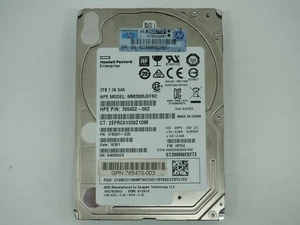 Hewlett Packard 2TB 2.5" SAS HDD Hard Drive Tested, Wiped - MM2000JEFRC - Afbeelding 1 van 3