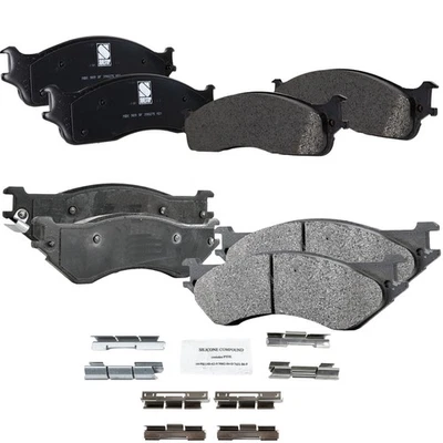 Juego de pastillas de freno delanteras y traseras para camioneta Ram Dodge 1500 2500 3500 2003-2008 Foto 1 de 4