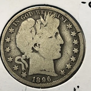 1896 O Barber Half Dollar 90% Silber besseres Datum Münzsammlung - Bild 1 von 4