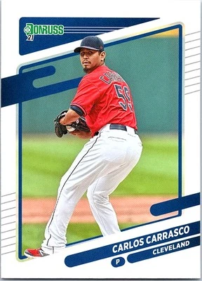 Carlos Carrasco 2021 Donruss #91 Cleveland Indians - Image 1 of 2
