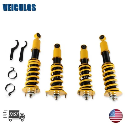 4 puntales de amortiguador de altura ajustable Coilover para Mazda Miata MX5 MX-5 NA 89-98 Foto 1 de 4