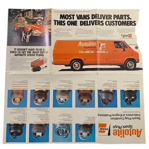 FRAM Autolite Spark Plug Auto Mechanic Reference Poster 21.5" x 21" 1977-1979 - Picture 1 of 3