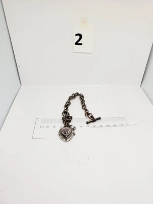 Reloj Ecclissi Corazón Oculto Plata Esterlina Pulsera Cierre de Palanca y Perla #32760 Foto 1 de 4