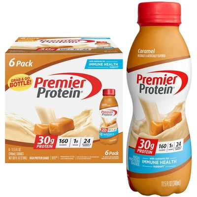 Premier Protein Shake, Caramel, 30G Protein 1G Sugar 24 Vitamins Minerals Nutrie - Image 1 of 4