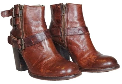 Botines Freebird by Steven BOLO de cuero marrón coñac envejecido para mujer EE. UU. 8 Foto 1 de 4