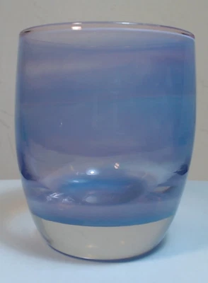 Candelabro Glassybaby Jacinto Vidrio Púrpura Claro Pre Triskelion Foto 1 de 4