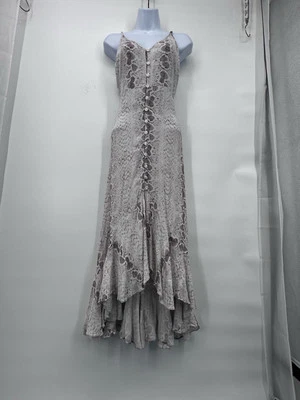 Kivari Black And Beige Snake Print MAXI Sundress Size S Layers Up - Image 1 of 4