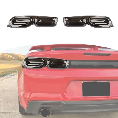  for Camaro Smoked Tail Lights Cover Trim for Chevy Camaro 2019 up Smoked  - Image 1 of 4