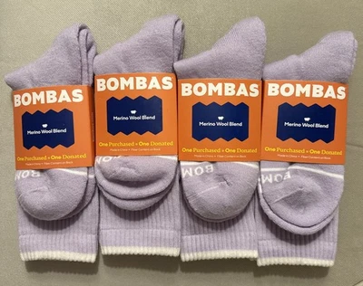 BOMBAS Merino Wool Blend Calf Socks 4 Pairs NWT  Size M - Image 1 of 4