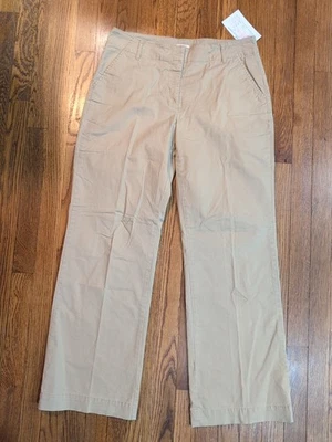 Pantalones chinos elásticos caqui St. John's Bay de pierna recta para mujer talla 12 caqui tostado Foto 1 de 3