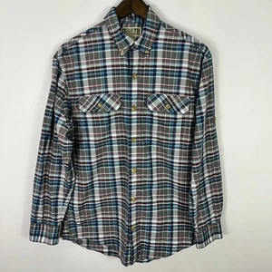 Duluth Trading Plaid Shirt Mens S Outdoor Hiking Rugged Cabin Granola Utility - Picture 1 of 5