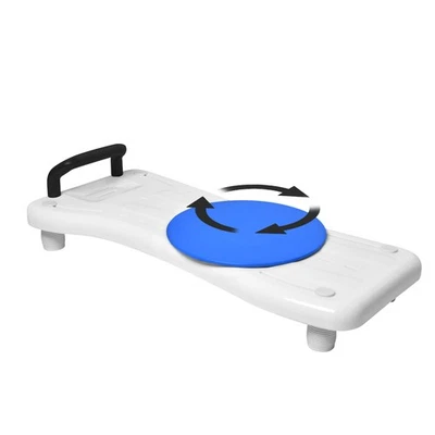 Badewannenbrett Badewannensitz Senioren Erwachsene mit Griff und Drehplatte - Bild 1 von 4