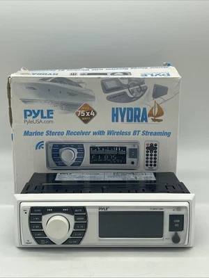 Pyle Bluetooth Marine Stereo Receiver Boat In-Dash AM/FM Radio PLRMR23BTW New - Image 1 of 4