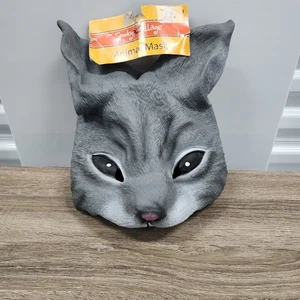 Adults Grey Rabbit Head Halloween Mask Rubber Latex   - Picture 1 of 6