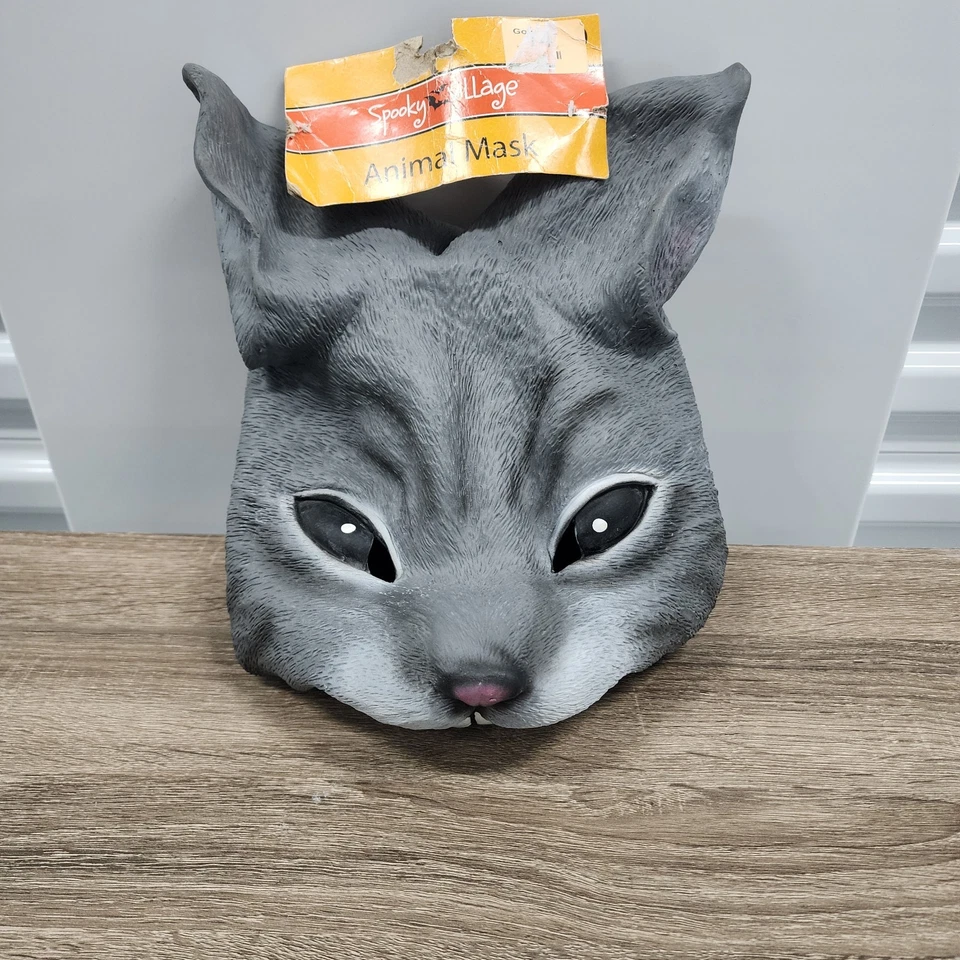 Adults Grey Rabbit Head Halloween Mask Rubber Latex   - Image 1 of 4