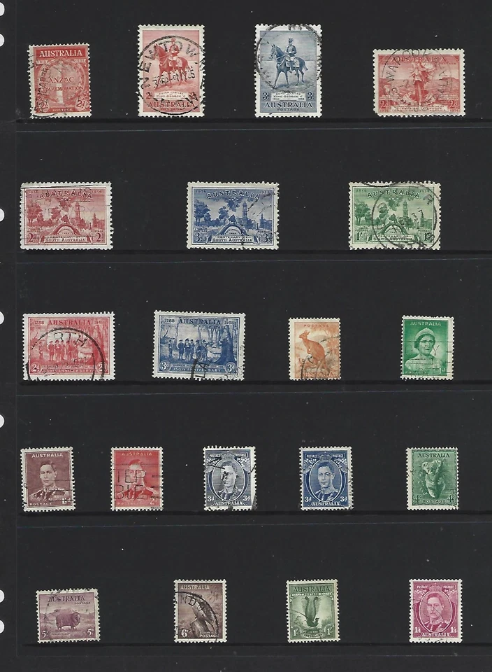 Selection 20 Early  Australian  Stamps Used - Image 1 of 1