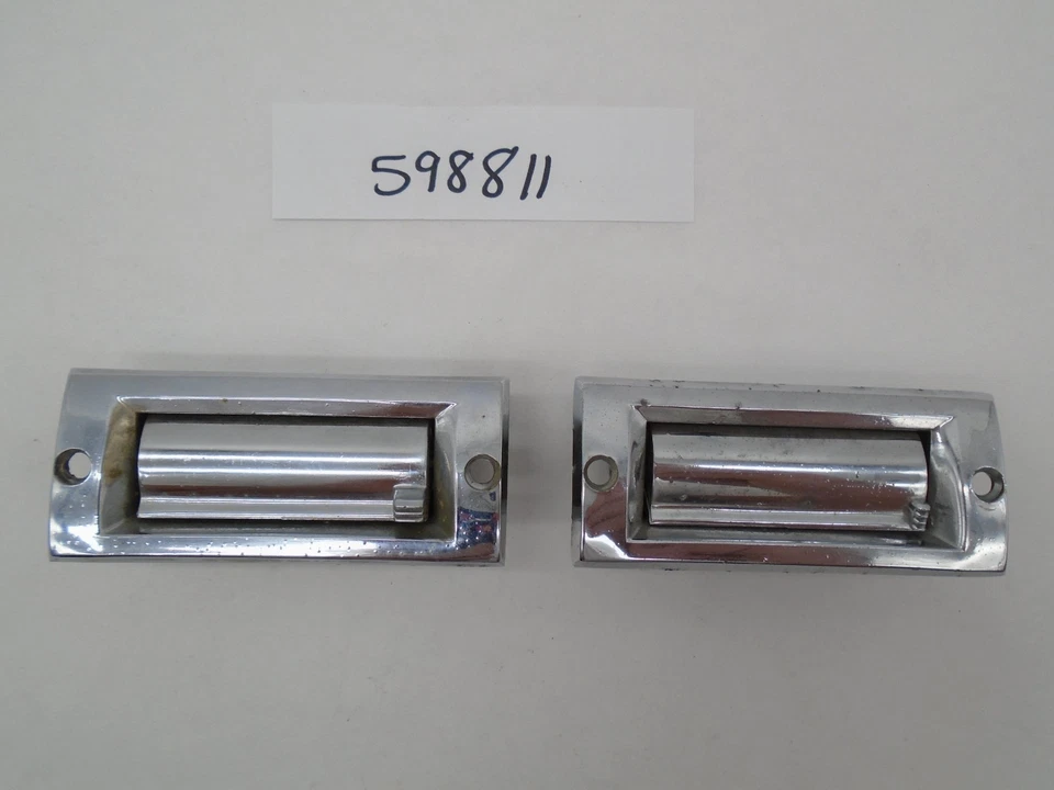 1957 Oldsmobile Upper Dash Trim AC Vents OEM 570329 (pitting) - Image 1 of 4