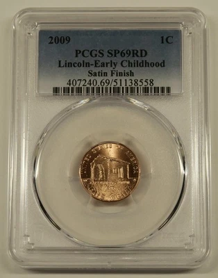 2009 Lincoln Early Childhood Cent PCGS SP69RD Satin Finish - Image 1 of 4