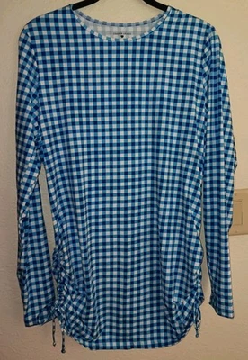 Lands End Mujer Talla Grande 2X Manga Larga Traje de Baño Encubrimiento Túnica Camisa Vestido Foto 1 de 4