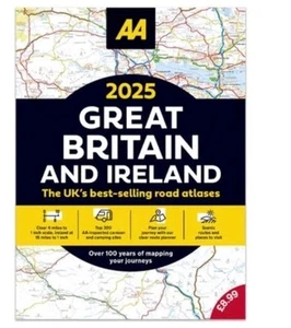 AA Atlas 2025 Paperback Road Atlas UK Great Britain and Ireland - Picture 1 of 1