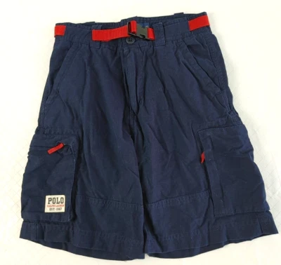 Polo by Ralph Lauren Cargo Shorts with Belt 6 Pockets Navy Size 10 #15240 - Image 1 of 3